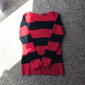 ❤️🖤 NEW! Red & Black Striped Sweater